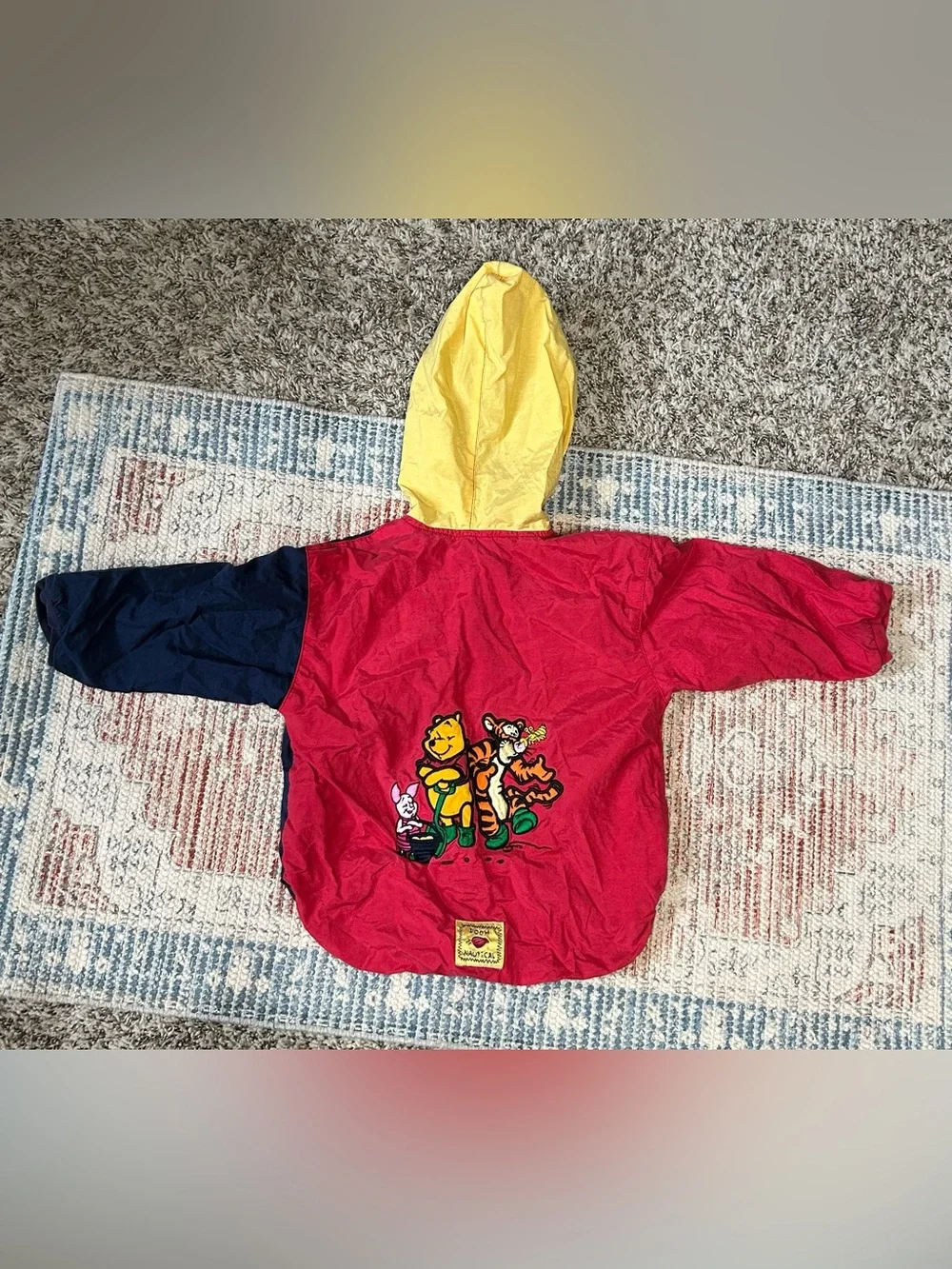 🍯VINTAGE WINNIE THE POOH Kids’ Nautical The Disney Store Snap Button Jacket - 2T